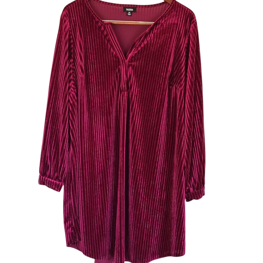 Tacera velvet tunic top
